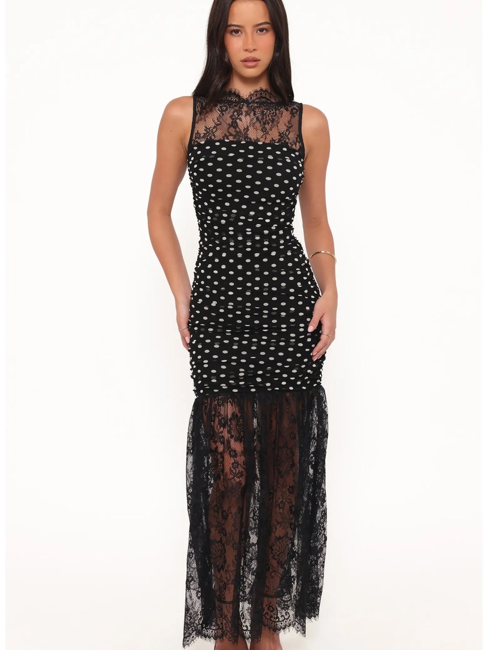 Jubilee Maxi Dress – Black Polka Dot